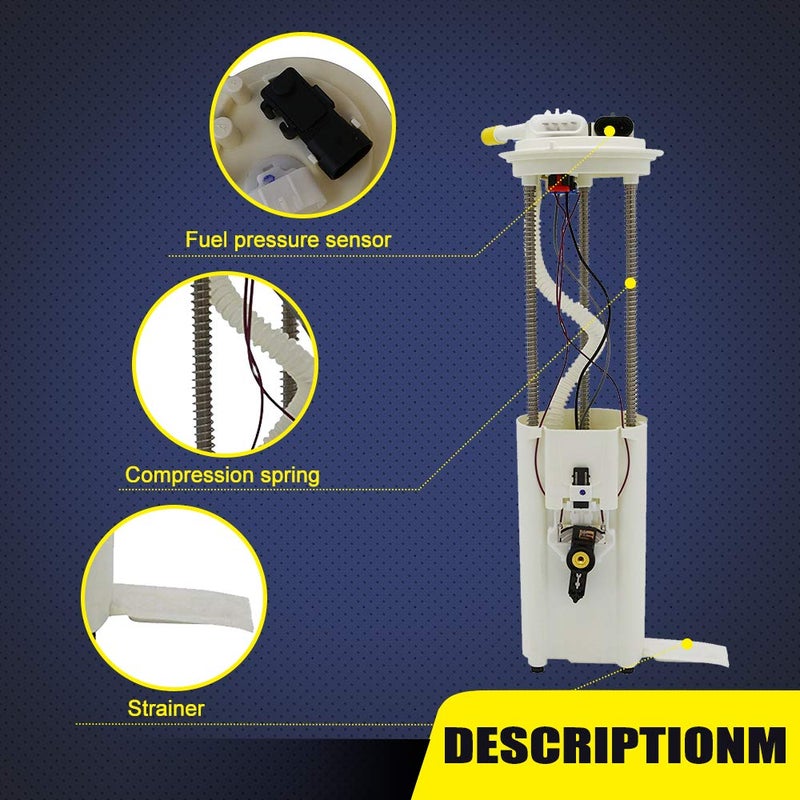 TOPSCOPE Electric Fuel Pump Assembly for Chevrolet Chevy S10 GMC Sonoma Isuzu Hombre Fits 1997 1998 1999 2000 L4 2.2L Replaces # E3943M - Image 5